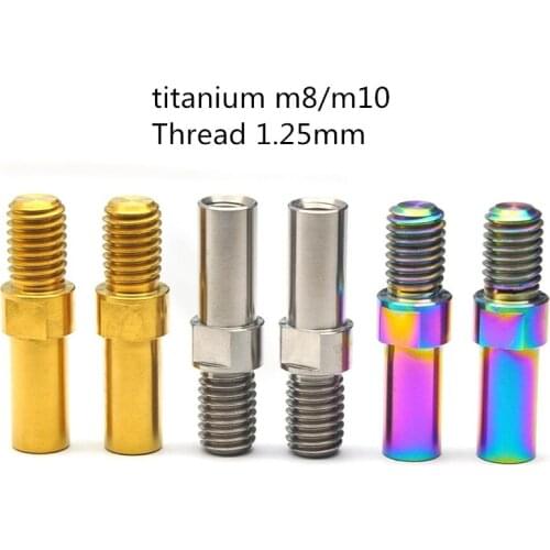 4 pcs Bicycle V brake titanium screw m8/m10 thread 1.25mm folding bike road bike brake arm bracket bolt