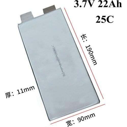 7pcs 25C dishcarge 3.7v 22Ah Lithium Cell 20ah Lipo Polymer 23ah 25Ah for Diy Pack Electric Power Tool Deep Cycle Bike 24v Litio