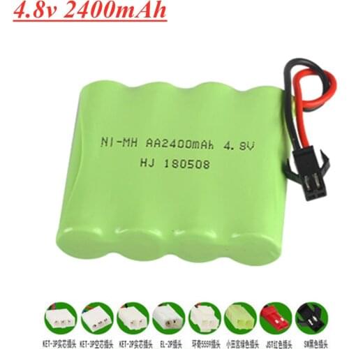 4.8v 2400mAh NiMH Battery For RC Toy Car Boat Electric Lighting Lighting Security Facilities 4*AA 4.8v Rechargeable Battery Pack