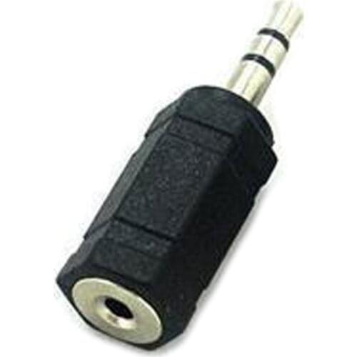 2.5mm Stereo Female to 3.5mm Stereo Male Plug Jack Audio Adapter, Black