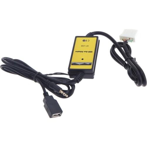 Car Style 3.5mm USB Auto Car Aux In Adapter MP3 Player Cable Radio Interface Cable Fit For Mazda 323/3/5/CX7/MX5/MPV/Miata