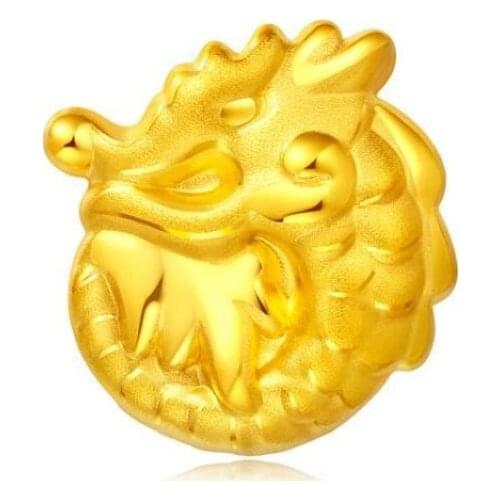 Ethnic 999 3D Hard Gold Bracelet 24K Yellow Gold Dragon Bracelet High Quality Bracelet