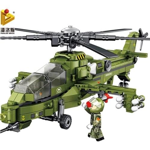 Mould King Police Technology Military Series Gunship Building Block Aerospace Industry Aircraft Sticker Childrens Toy Birthday