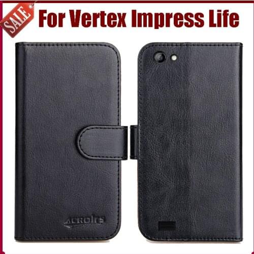 Hot Sale! Vertex Impress Life Case New Arrival 6 Colors High Quality Flip Leather Protective Cover Case Phone Bag
