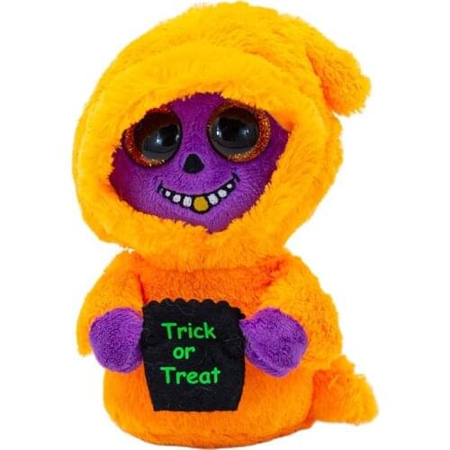 New Ty Big Eyes Beanie Boos 6" 15 cm Purple Ghost Cute Plush Stuffed Doll Toy Halloween Style Best Christmas Gift for Children