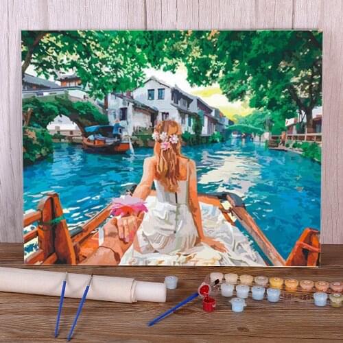 Figure Girl Abstract Painting By Numbers Set Oil Paints 50*70 Oil Painting Home Decoration Adults Wall Art Drawing