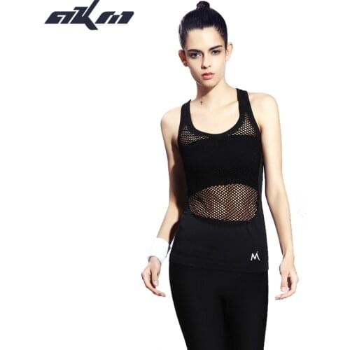High quality New Women vest Dry Quick Summer Sexy T-shirt Sleeveless Breathable Quick Dry Women Tank Top Slim body Hollow Nylon