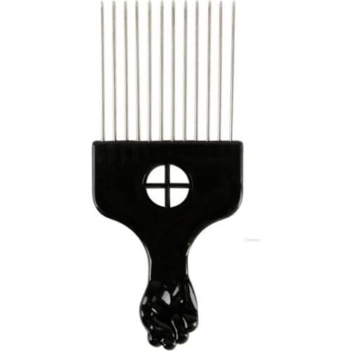 1pc Metal Hair Pick Comb Afro Pick Wig Braid Curl Hair Combs hair brush styling tools