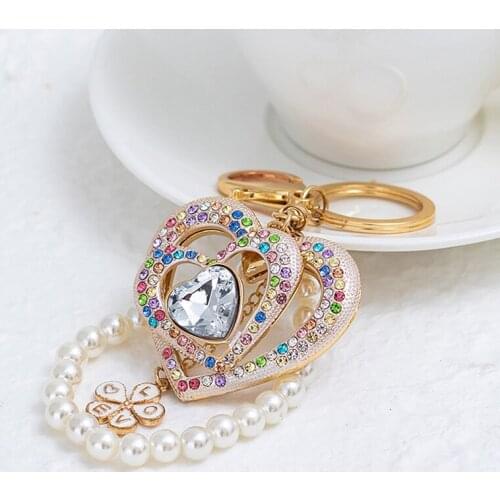 Fashion Keyrings 2021 Creative Love Heart Keychains Women Bag Charm Pendant Car Key Chain Accessories Birthday Wedding Gifts