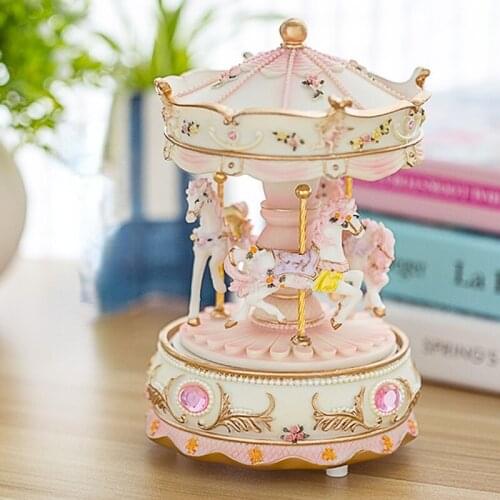 Merry-go-round music box music box creative birthday gift for girls and children girlfriends gifts home decoration crafts