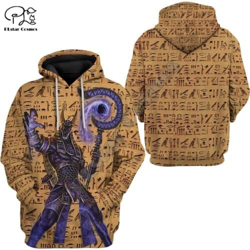 2020Newest Mysterious Totem Retor Horus Ancient Horus God Eye of Egypt Pharaoh Anubis 3DPrint Zip/Hoodies/Sweatshirts/Jacket N24