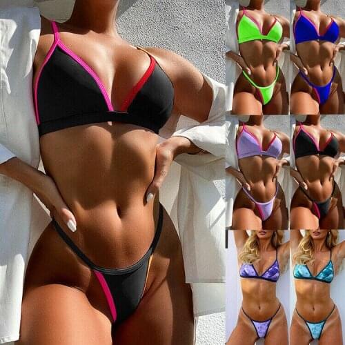 New Women Brazilian Bikini Set Bandage Triangle Padded Swimwear Swimsuit Bathing