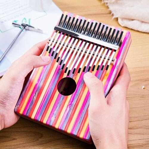 Thumb Piano Kalimba Engrave Portable Solid Wood High Quality Key Fingers Kalimba 17 Key Strumenti Musicali Music Instrument DE50