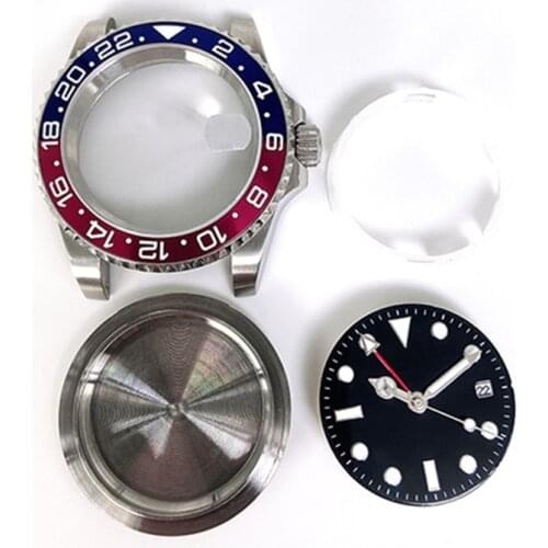 40mm Watch Case Sapphire Glass for Miyota 8215 8205 8200 Mingzhu 2813 3804 ETA 2836 2834 for Watch Movement Replacement DIY