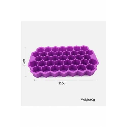 Silicone Honeycomb Model Special Ice Mold (Color: Transparent Lilac) Ice cube size: 10*10mm Product size: 240*120*10mm