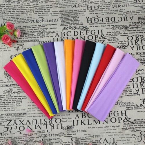 Sports Antiperspirant Sweatband Sweat-absorbent Belt Non-slip Headband Yoga Running Pure Color Hairband Tennis Sports Headband