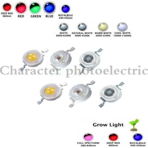 10pcs 1W 3W 5W High Power LED light , Red, Green, Blue, Yellow, RGB,white(neutral White), Warm White, Cool White UV Cyan