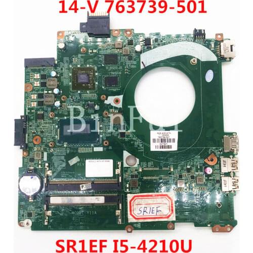 High quality For PAVILION 14T-V 14-V Laptop motherboard 763739-501 DAY11AMB6E0 With SR1EF I5-4210U CPU 830M 2GB 100% full Tested