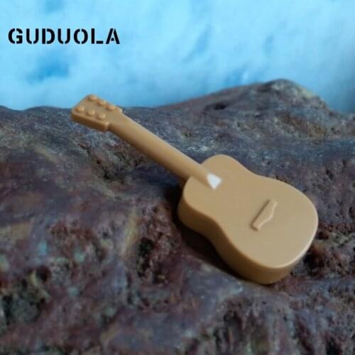 Guduola Parts 25975 Musical instrument Guitar Building Block Spare Parts Figure Decoration without pattern 10pcs/LOT