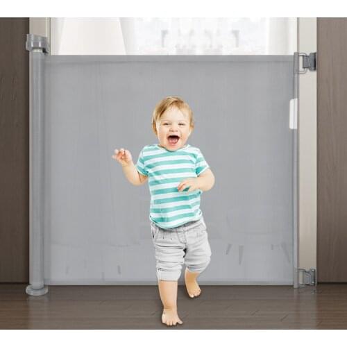 Stairway Protective Railing Baby Gate Safety Animal Fence Retractable Folding Safety Door Pet Isolation Indoor Baffle Fence