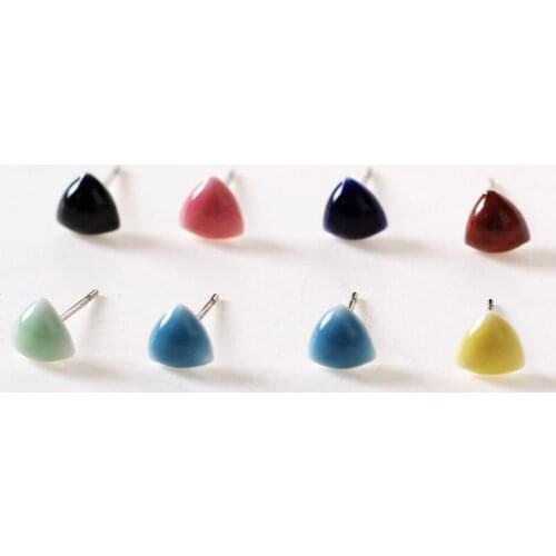 SEA MEW Fashion Square Ceramic Stud Earrings Porcelain Earrings High Quality Stainless Steel Pin Earrings For Women Jewelry