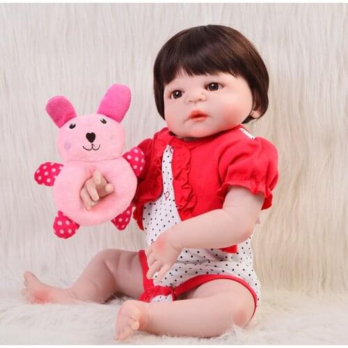 Bebe Real reborn corpo de silicone inteiro Full silicone body reborn baby girl dolls toys gift 23"57cm
