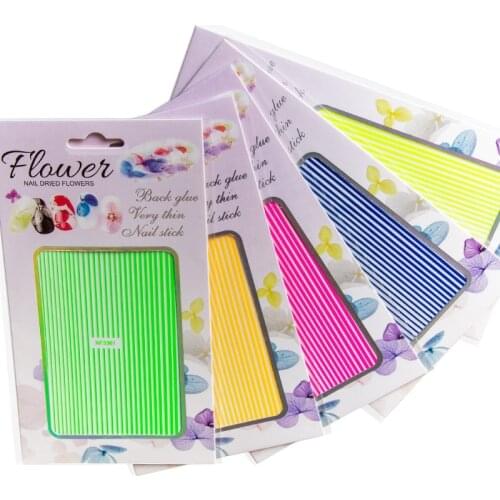 1PC 3D Fluorescent Curve Stripe Lines Nails Stickers Adhesive Striping Tap Ornaments Multi-Colors Nail Decals Stickers Manicure