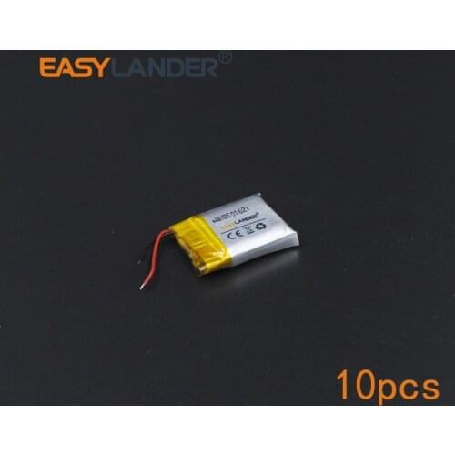 10pcs/Lot 501521 3.7V 170mAh Rechargeable li Polymer Battery For bluetooth headset mouse Bracelet Wrist Watch 501621 051621