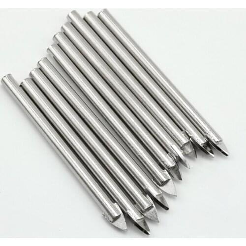 10PCS Cemented Drill Bit Set Carbide Glass Drill Bit Screw Extractor Drill Bit Tool Screwdriver Drill Bit Set For Glass Metal