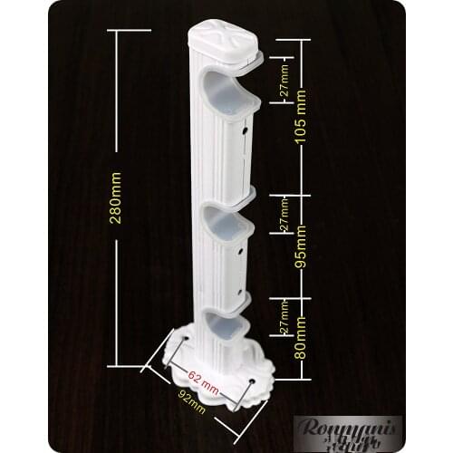 2PCS/LOT For26-28mm Rod Three Bracket Curtain Rod Rome Rod Slide Wall Mounted Three Bar Bracke curtains holders