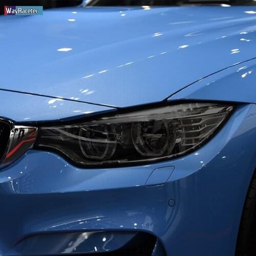 2 Pcs Car Headlight Protective Film Headlamp Restoration Transparent Black TPU Sticker For BMW M3 F80 M4 F82 F83 Accessories