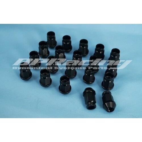20pcs JDM M12 x 1.25 Racing Lug Wheel Nuts Screw For Honda Ford Toyota black