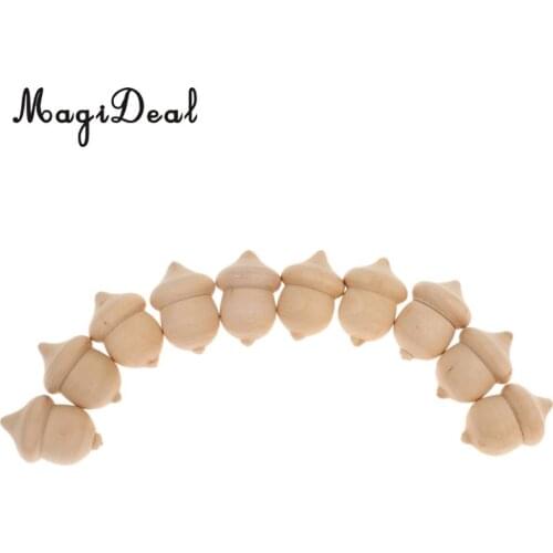 20pcs Novelty Waldorf Acorns DIY Unfinished Wood Craft Wedding Decoration