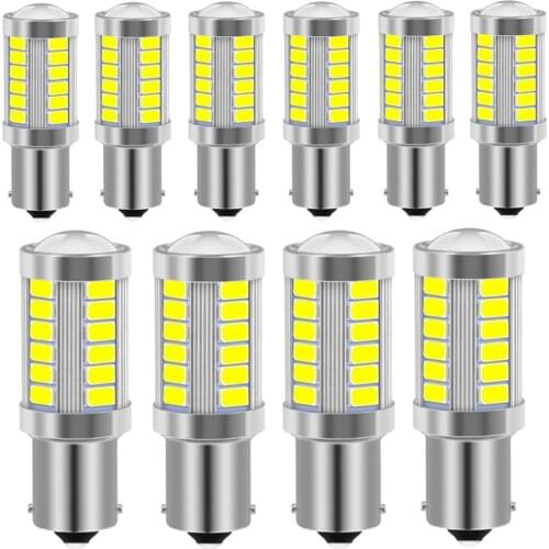 10x Signal Lamp 3.6W 5630 33 SMD BAU15S LED PY21W Bulb Car Brake Backup Light for citroen c4/peugeot 308/seat ibiza/audi a4
