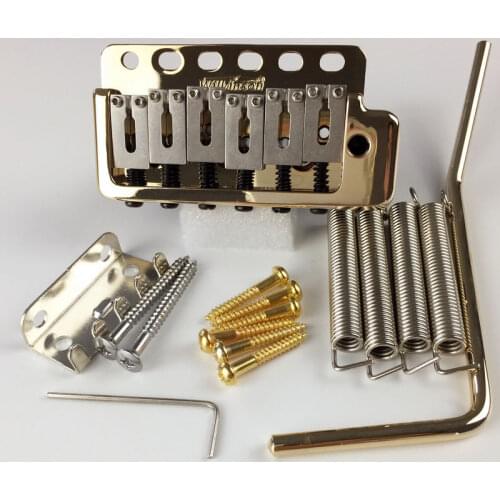ST Guitar Wilkinson Gold WVP6 Tremolo Bridge + Stainless Steel Saddles + Zinc Block Or Brass Block