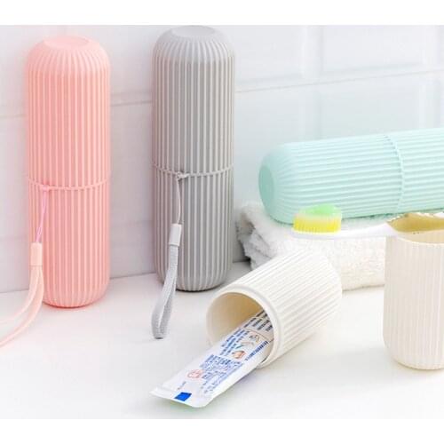 Travel Portable Toothbrush Case Toothpaste Holder Storage Box Organizer Household Storage Cup Outdoor Holder Bathroom Accessorie