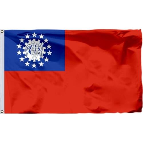 Myanmar (1974-2010) Flag 150X90cm (3x5FT) 120g 100D Polyester Double Stitched High Quality Free Shipping