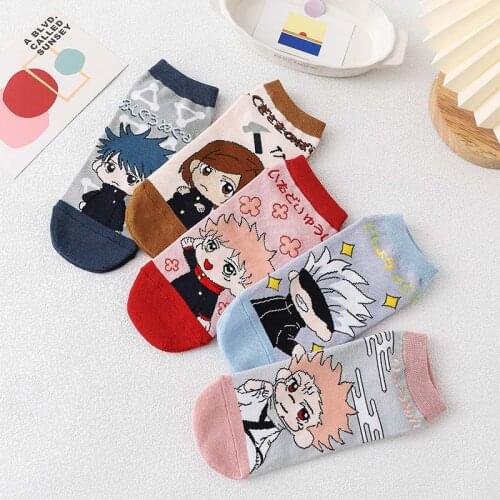 Anime Jujutsu Kaisen Cosplay Sock Fushiguro Megumi Itadori Yuji Gojo Satoru Sock Cotton Socks Halloween