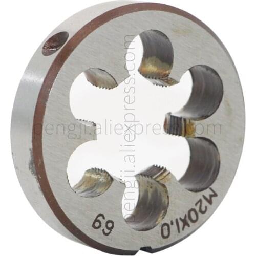 HSS 20mm X 1 Metric Right Hand Round Die, Machine Thread Die M20 X 1mm Pitch for Mold Machining, Alloy Steel Material