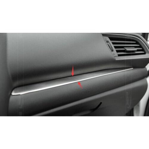 Lapetus Center Console Stripe Decoration Cover Trim Fit For Honda FIT JAZZ 2014 2015 2016 Stainless Steel Accessories Interior