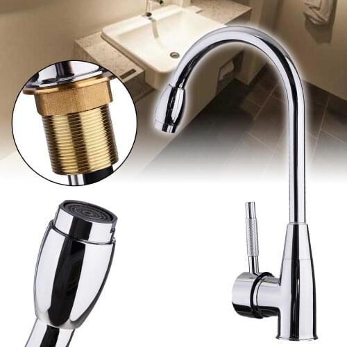 Mayitr Single Handle Kitchen Faucet Mixer Stainless Steel 360 Degree Swivel Kitchen Bathroom Hot Cold Water Mixer Tap Faucet