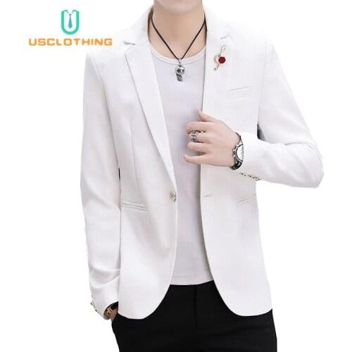 New Arrival Luxury Men Blazer Fashion High Quality Cotton Slim Suit Jackets Coats Masculino Blazers Men