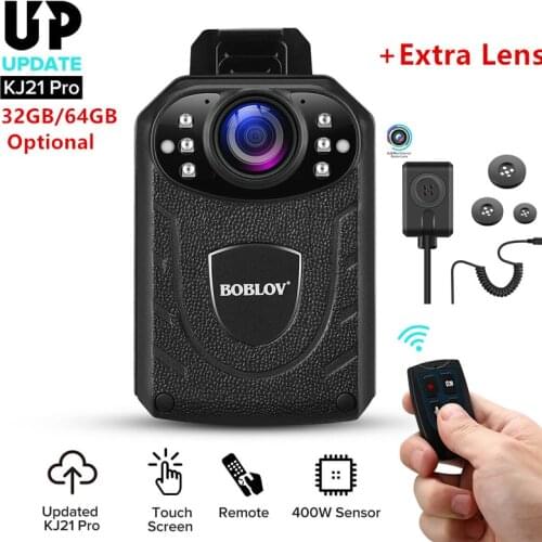 Boblov KJ21 Pro Body Worn Camera HD 1296P DVR Video Security Pocket Cam IR Night Vision Wearable Mini Camcorders police camera
