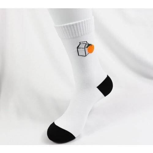 Milk and Orange Socks