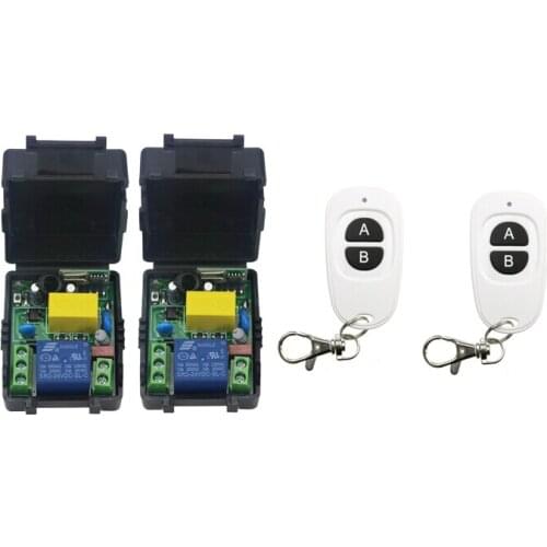AC 220 v 1 ch wireless remote control switch 2*receiver +2 * transmitter Electric door/window/light bulb/led self-lock