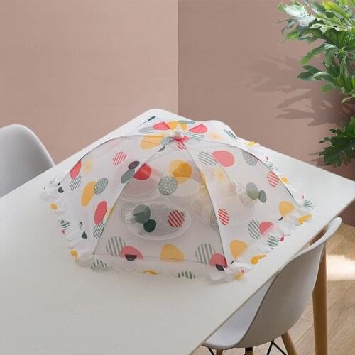 Food Cover NEW Modern Round Meal Covers Household Mesh Anti-fly Table Rectangular Folding Cover All-Purpose Covers Dust Covers