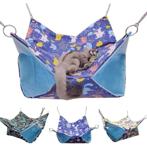 Hamster Hanging House Bed Glider Hanging Hammock Swing Bag Small Pet Hamster Snuggle Sleep Bed Nest Pet Supplies