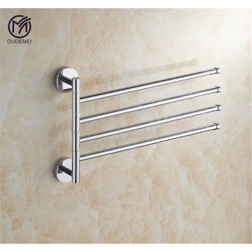 Bathroom Fitting Towel Racks Brass Chrome Movable Bath Bars Bathroom Accessories