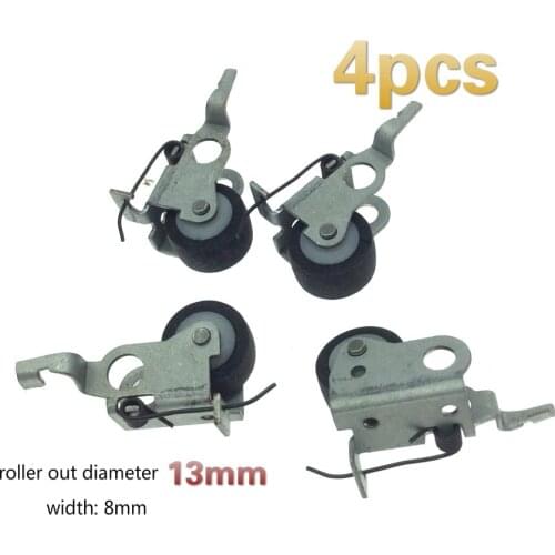 4pcs 13mm with iron frame belt pulley rubber audio pressure recorder cassette deck pinch roller for tape recorder Stereo player