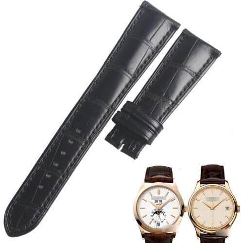 WENTULA watchbands for PATEK PHILIPPE 5146R 5396 5227G 5270 alligator skin /crocodile grain watch band man